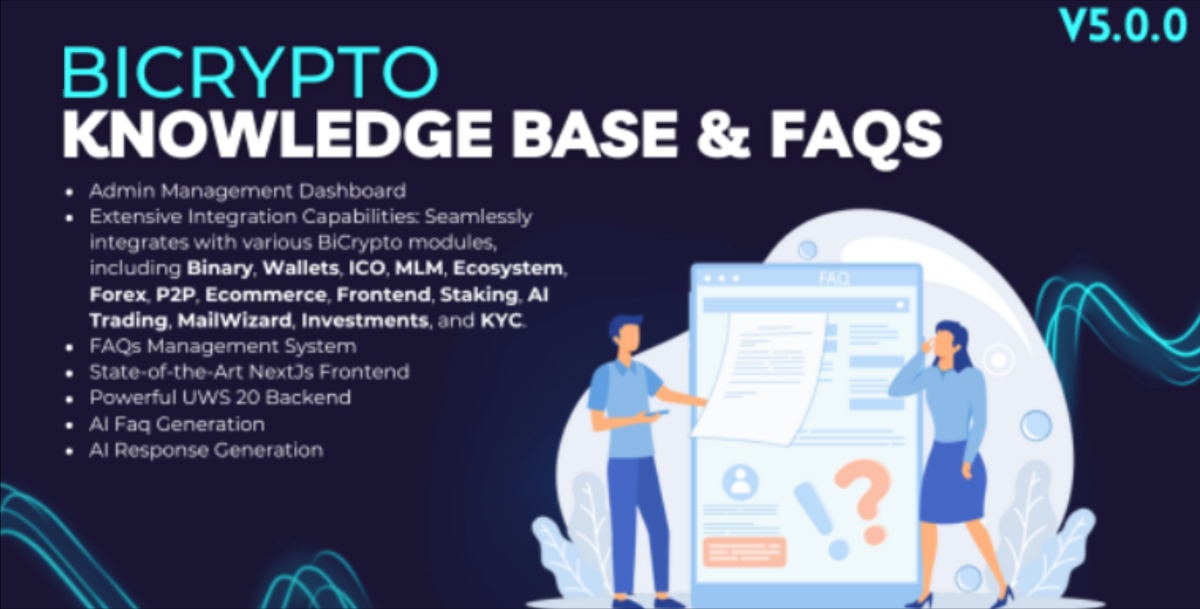 Knowledge Base & FAQs addon for Bicrypto icon