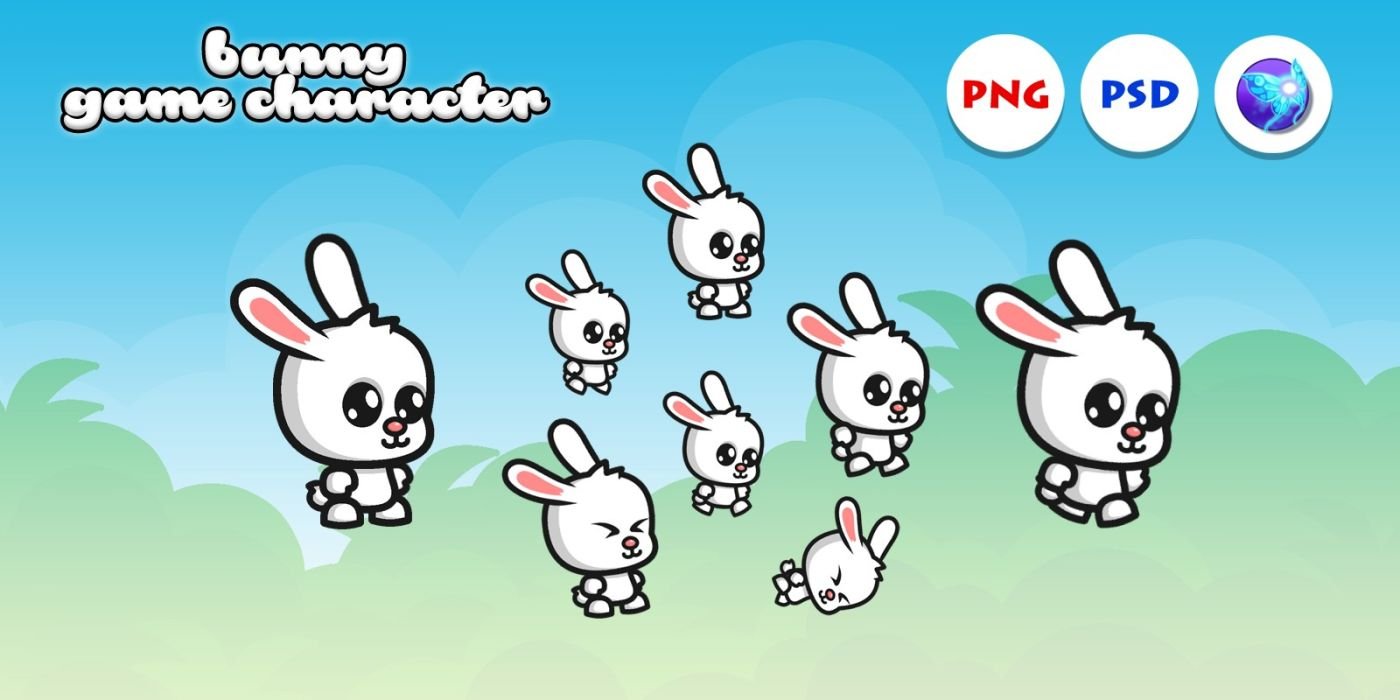 Bunny Game Character Sprites cover image