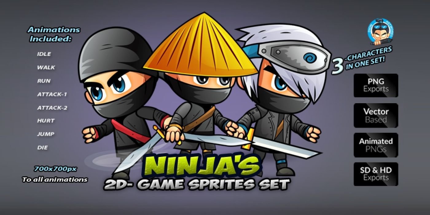 Ninja Game Sprites Set cover image