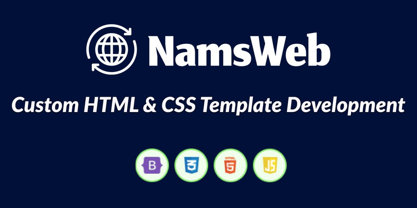 Custom HTML And CSS Template Development cover image