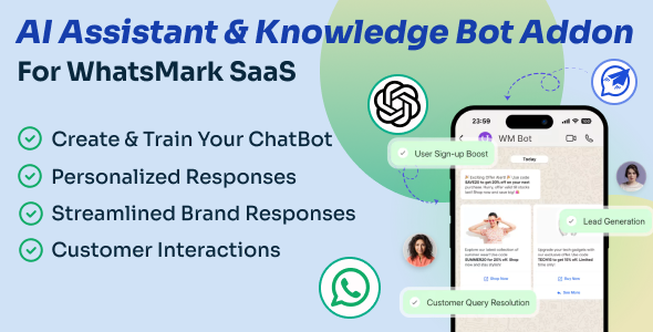 AI Assistant & Knowledge Bot Addon for WhatsMarkSaaS cover image