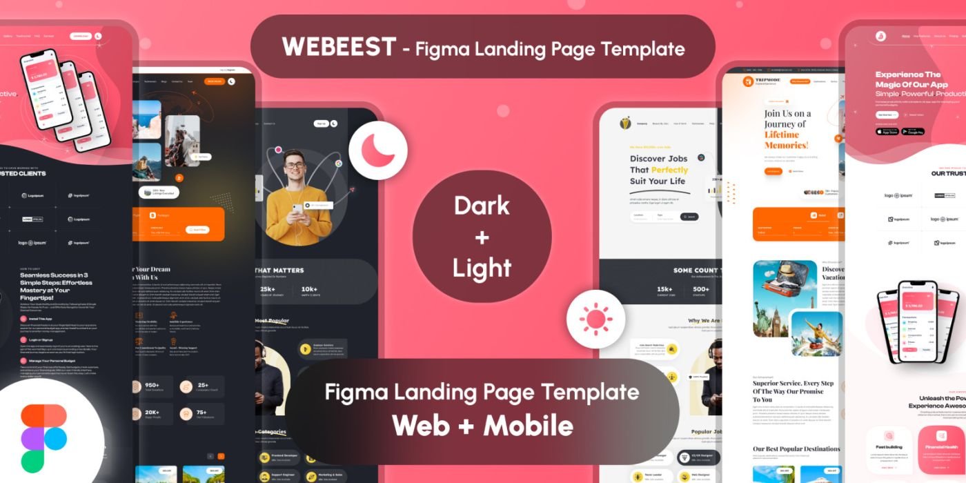 WEBBEST - Figma Landing Page Template cover image
