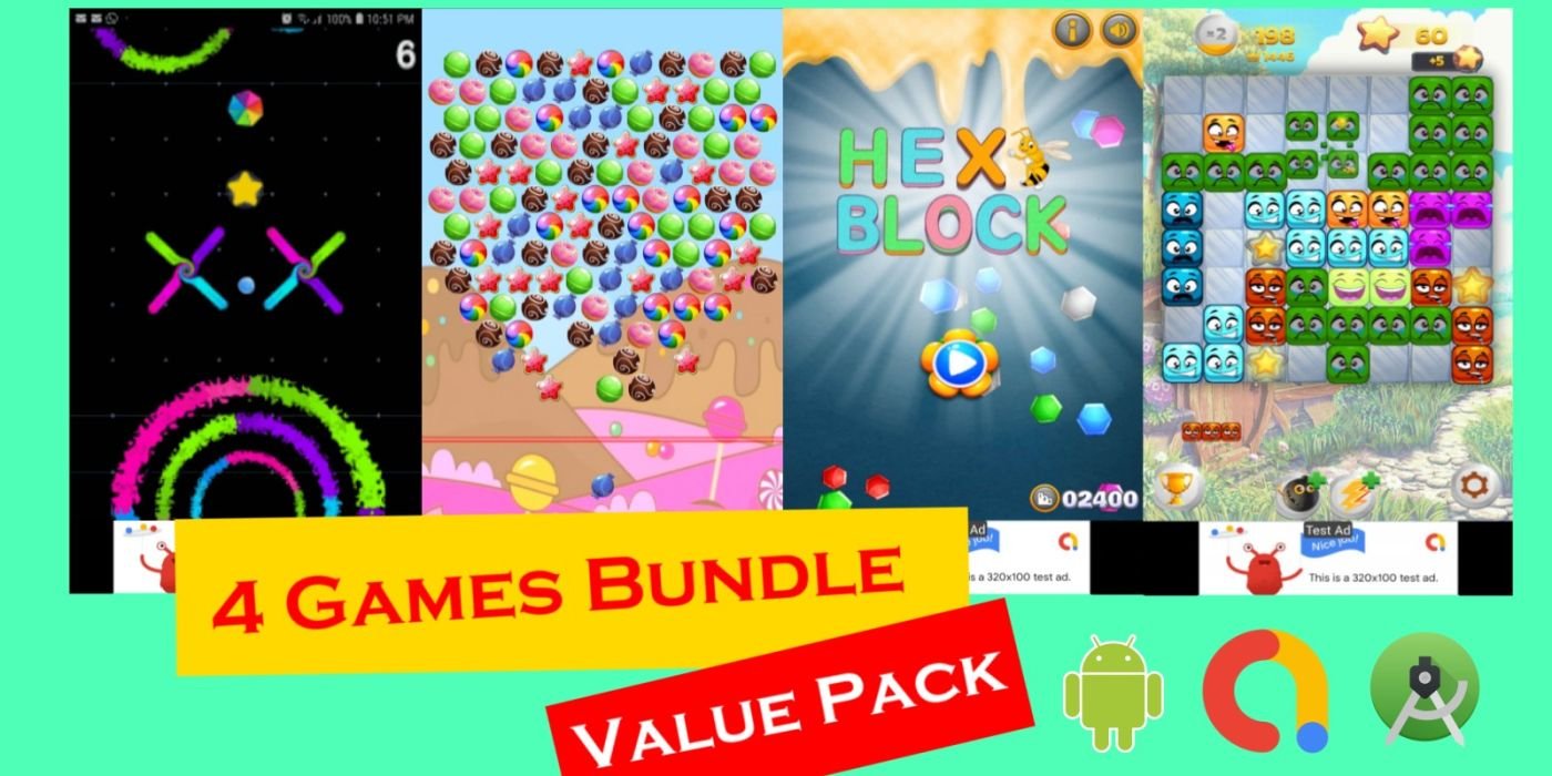 4 Games Bundle Cordova With Android Projects cover image