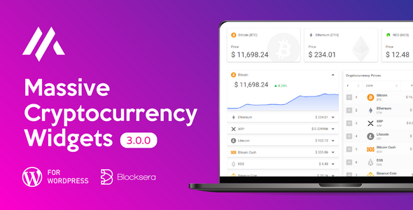 Massive Cryptocurrency Widgets | Crypto Plugin cover image