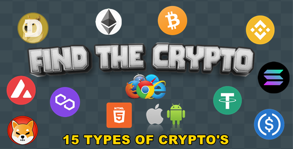 Find The Crypto - Crypto Game - HTML5/Mobile (C3p) cover image